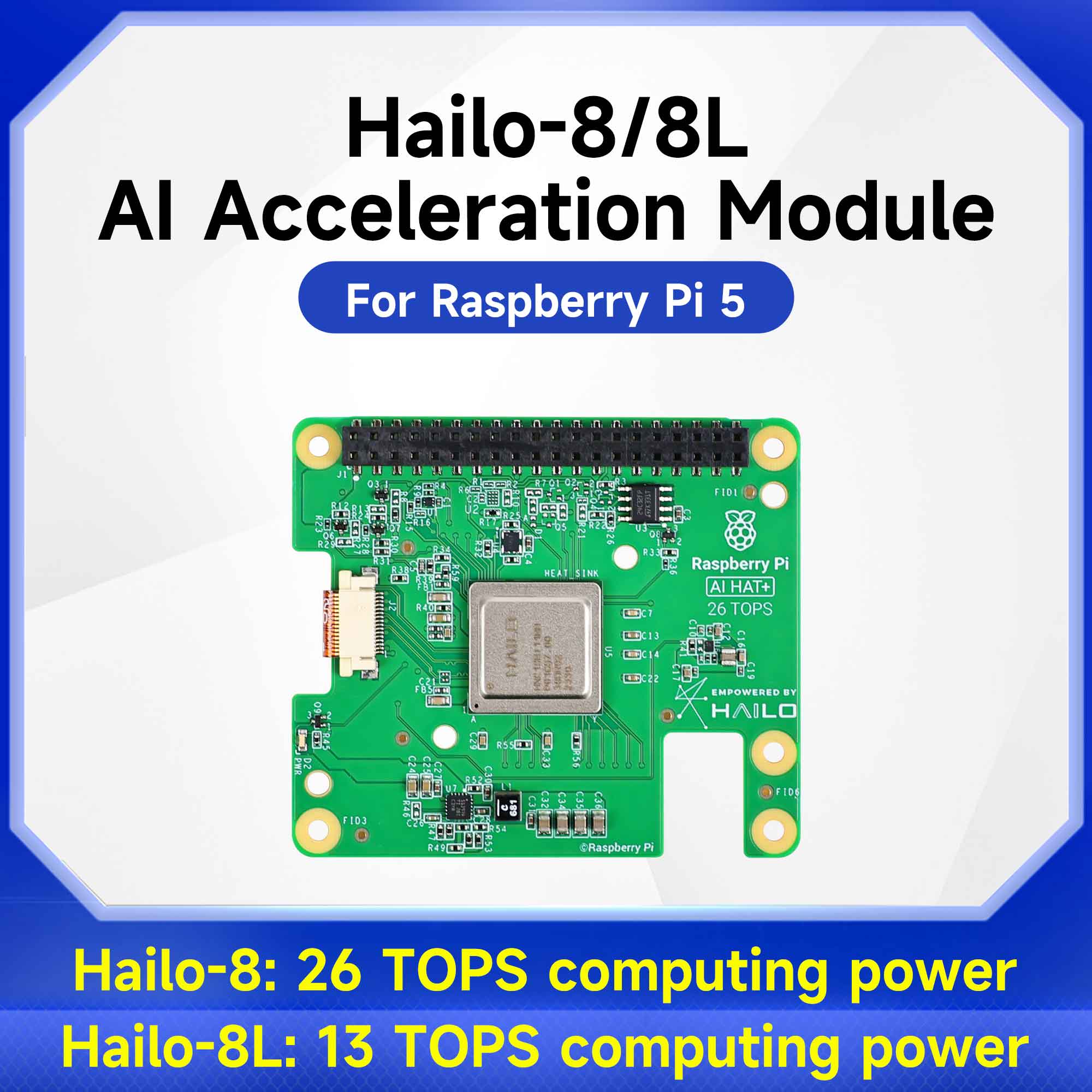 Raspberry Pi Ai Kit Hailo-8L - Módulo de aceleración Hailo 8/8l Ai