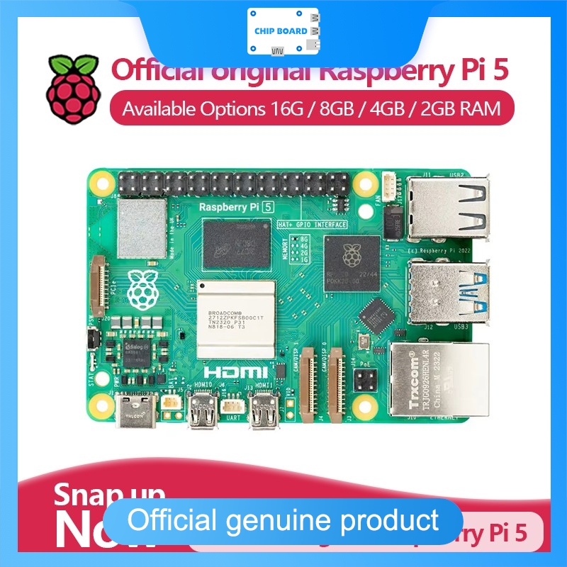 Raspberry Pi 5 8Gb Board - Computadora oficial de placa única Raspberry