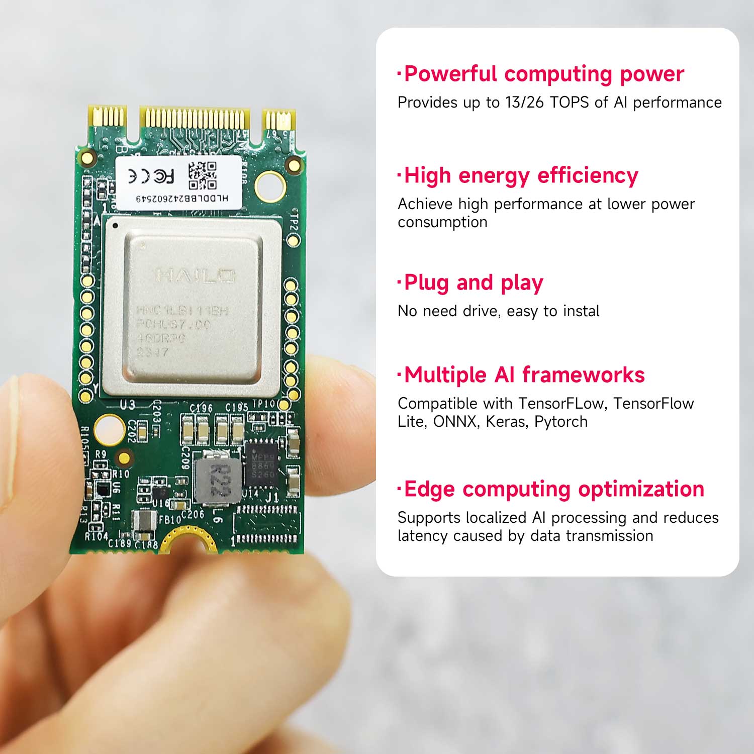 Módulo de aceleración Hailo 8/ - Raspberry Pi Ai Kit Hailo-8L reseña y precio