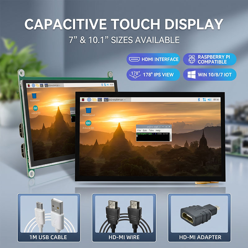 Pantalla Táctil IPS HDMI de 7  - Raspberry Pi 10.1 Inch Capacitive Touch Screen Ips reseña y precio