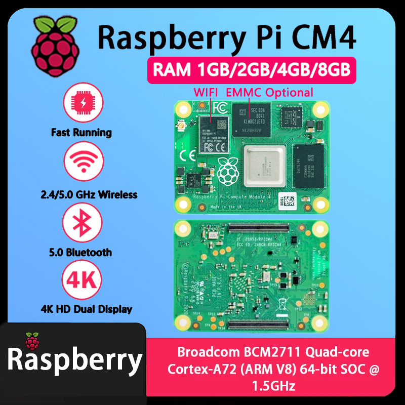 Raspberry Pi CM4 1GB/2GB/4GB/8 - Raspberry Pi Compute Module 4 8Gb 32Gb Emmc reseña y precio