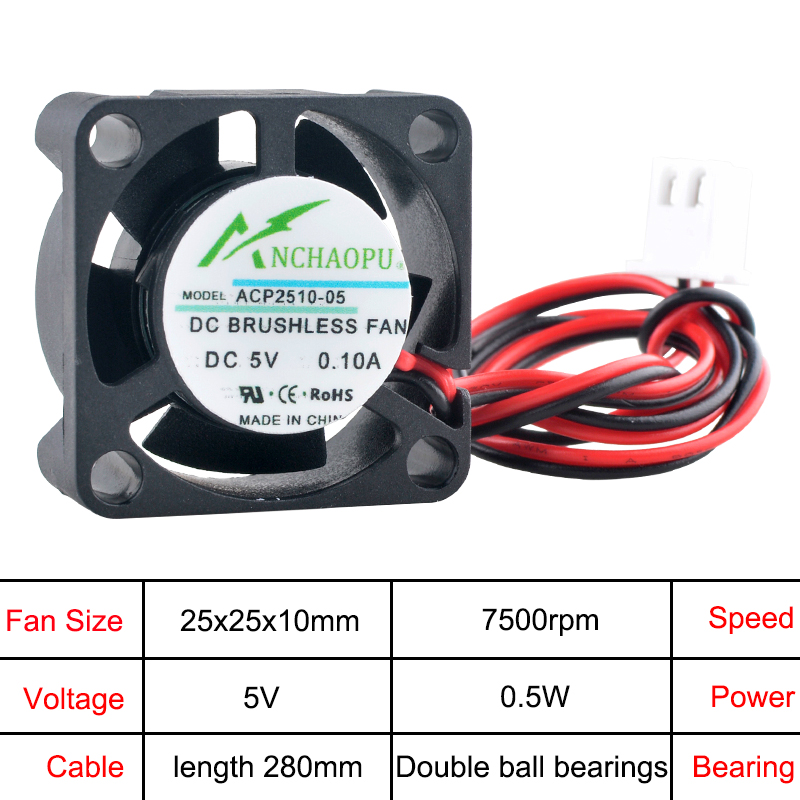 ANCHAOPU Ventilador de 2.5cm 2 - Raspberry Pi Water Cooling Kit reseña y precio
